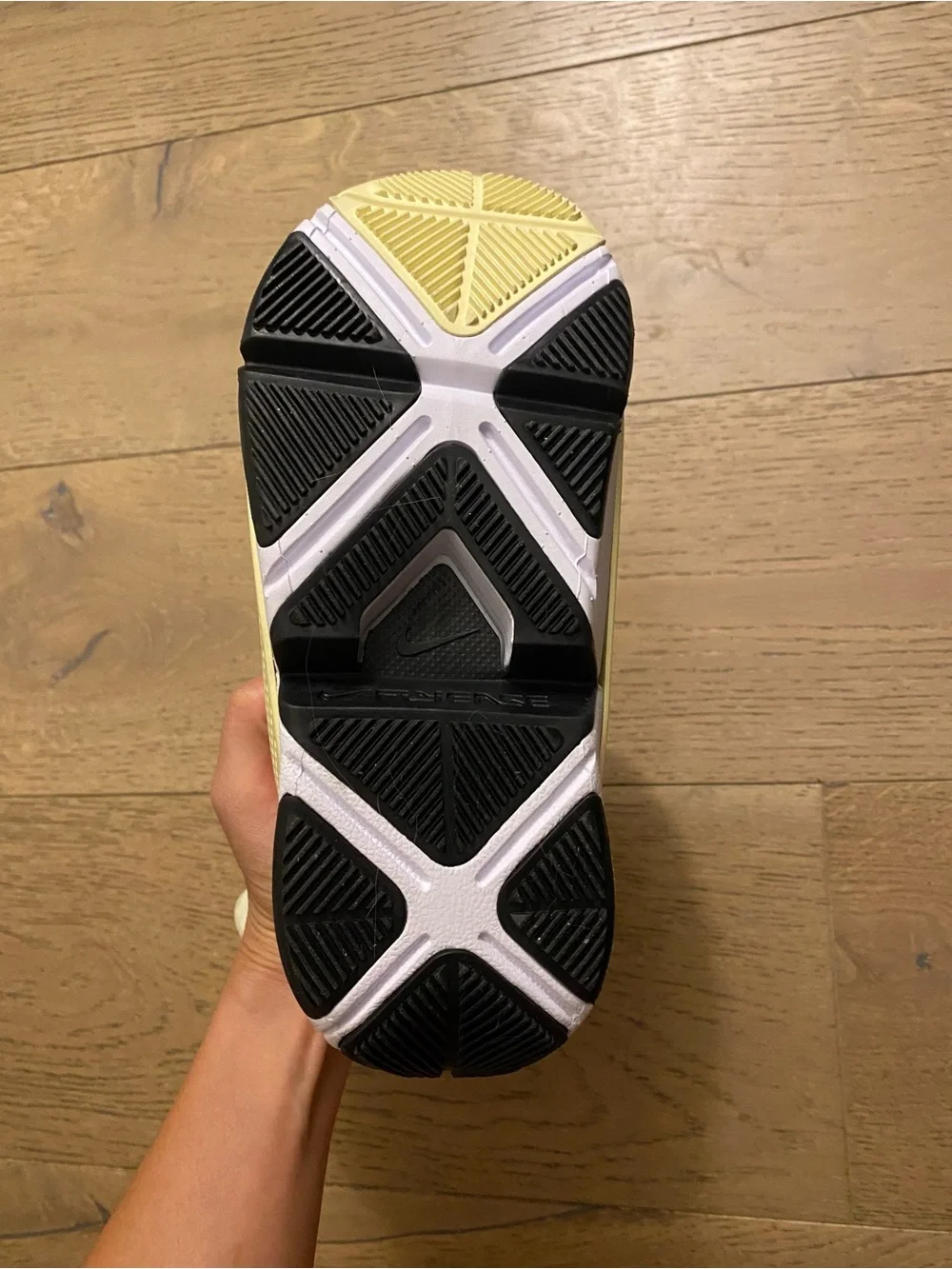 Nike Slip-On Sneakers in Pale Yellow, White and Black